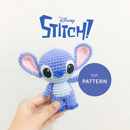 💙 Stitch Crochet Pattern – Cute Alien Amigurumi (Digital PDF)