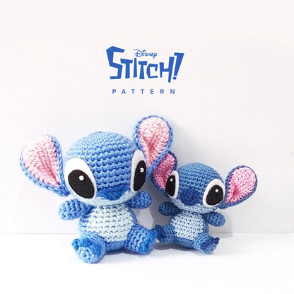 💙 Stitch Crochet Pattern – Cute Alien Amigurumi (Digital PDF)